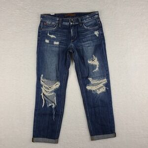 Joe's Jeans Womens 26 Blue The‎ Billie Crop Boyfriend Slim Rika Japanese Denim